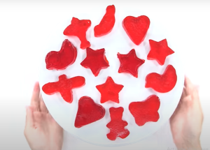Jello Jigglers in Different Shapes