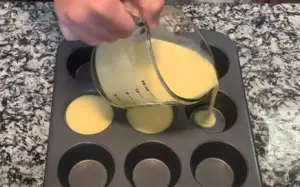 Pour the Blended Mixture into the Cups
