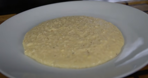 Adding Grits on Serving Plate