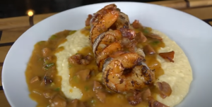 Adding Shrips with Grits & Gravy