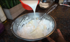 Adding Sugar and Milk with the Paste