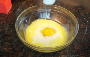 Mixing Egg with Milk & Butter