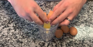 Crack Eggs into the Blender