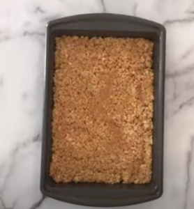 Rice Cereal on Baking Sheet