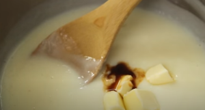 Adding Vanilla Extract & Butter to Milk

