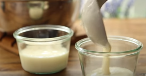 Pouring Pudding Mixture into Individual Cups